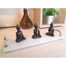 Bandeja Lavabo Sala Bandeja Vidro Branca c/ Alça 25x10cm - 2