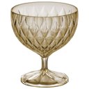 Ver imagem 3 de Taça de Plástico para Sobremesa 350ml Cristal Glamour Âmbar com 6 Unidades Plasutil Ref.14253