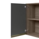 Ver imagem 5 de Armario Aereo 1 Porta Mdf 30 Cm Kali 12201 Carvalho Toq Chumbo Nicioli
