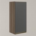 Ver imagem 2 de Armario Aereo 1 Porta Mdf 30 Cm Kali 12201 Carvalho Toq Chumbo Nicioli