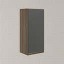 Ver imagem 6 de Armario Aereo 1 Porta Mdf 30 Cm Kali 12201 Carvalho Toq Chumbo Nicioli
