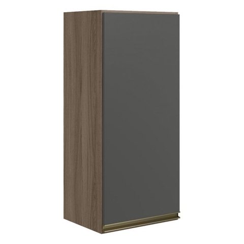 Armario Aereo 1 Porta Mdf 30 Cm Kali 12201 Carvalho Toq Chumbo Nicioli