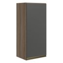 Ver imagem 1 de Armario Aereo 1 Porta Mdf 30 Cm Kali 12201 Carvalho Toq Chumbo Nicioli