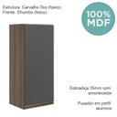 Ver imagem 4 de Armario Aereo 1 Porta Mdf 30 Cm Kali 12201 Carvalho Toq Chumbo Nicioli