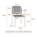 Ver imagem 2 de Cadeira em Aço Carbono e Corda Náutica para Área Externa Copacabana Bege/Fendi