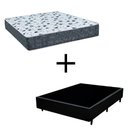 Ver imagem 1 de Cama Box Viúva 128 Tecido Preto com Colchão Alegro Bello Box D28 Cinza 57x128x188