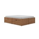 Ver imagem 2 de Cama Casal 4 Gavetas Madeira Maciça Beauty Marrom/Amêndoa