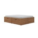 Ver imagem 2 de Cama Casal 4 Gavetas Madeira Maciça Beauty Marrom/Amêndoa