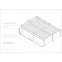 Ver imagem 3 de Cama Casal 4 Gavetas Madeira Maciça Beauty Marrom/Amêndoa