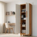 Ver imagem 3 de Armário Multiuso Organizador Dispensa Lavanderia Cozinha Escritório Banheiro Apartamento Cedro/Off W