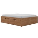Ver imagem 2 de Cama Queen 4 Gavetas Madeira Maciça Beauty Espresso Móveis Marrom/Amêndoa