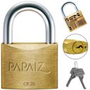 Ver imagem 1 de Cadeado Pequeno 20mm Haste Curta Latão Maciço Dourado com Chave | Papaiz