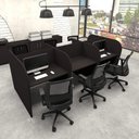 Ver imagem 1 de Mesa de Trabalho Atendimento para 6 Pessoas 2,80m Pre F5 Cor:preto