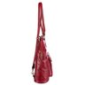 Bolsa mochila de couro liso Lívia - Vermelho - 5