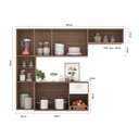 Ver imagem 3 de Cozinha Suspensa com Balcão 180cm Mila - Ssx Multicoisas