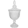 Bomboniere Potiche de Cristal Baleiro com Pé e Tampa Dublin Lyor Decorativo Transparente - 1