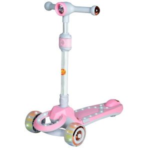 Patinete Infantil Radical com Luzes Dm Toys Rosa