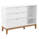 Ver imagem 3 de Berço Americano e Cômoda Sapateira Unique Branco Soft Eco Wood com Colchão Ortobom - Matic