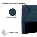 Ver imagem 3 de Cabeceira Solteiro 0,90m Esmeralda Veludo Azul Marinho - Pallazio