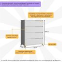 Ver imagem 5 de Cômoda 80cm com 4 Gavetas Multimóveis Cr35243 Branco