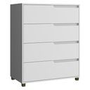 Ver imagem 3 de Cômoda 80cm com 4 Gavetas Multimóveis Cr35243 Branco
