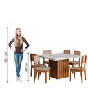 Ver imagem 6 de Conjunto Sala de Jantar Amsterdã New com Mesa Tampo Giratório 6 Cadeiras Santiago Madeirado/Off