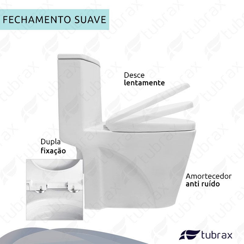 Vaso Sanitário Monobloco Completo - Caixa Acoplada Privada VAB0026 Tubrax - 3