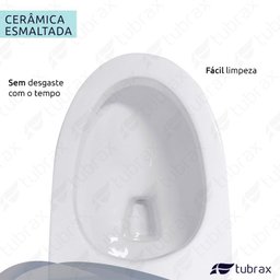 Vaso Sanitário Monobloco Completo - Caixa Acoplada Privada VAB0026 Tubrax - 2 Vaso Sanitário Monobloco Completo - Caixa Acoplada Privada VAB0026 Tubrax - 2