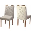 Ver imagem 5 de Conjunto Sala de Jantar Munique 6 Cadeiras Bege Areia