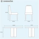 Ver imagem 2 de Conjunto Sala de Jantar Munique 6 Cadeiras Bege Areia