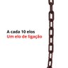 40 Mt Corrente Plástica Segurança Sinalização Elo G Marrom - 9