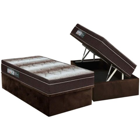Cama Box Baú Crc Solt +Colchão Anatômico Ortopédico Light Ortobom 88