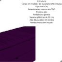 Ver imagem 2 de Calçadeira Baú Sapateira 140cm Ayla Veludo Tampo Reto