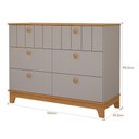 Ver imagem 4 de Jogo de Quarto Infantil Biscoito Cômoda 6 Gavetas e Berço Fendi/nature - Permóbili Baby
