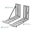 Ver imagem 4 de Kit 01 Par Frame Suporte Adaptador de Cabeceira Cama Box com Parafusos - Desk Design