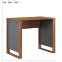 Ver imagem 3 de Escrivaninha Bancada Mesa Amendola Grafito Home Office Morada Escritório Demóbile