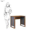 Ver imagem 5 de Escrivaninha Bancada Mesa Amendola Grafito Home Office Morada Escritório Demóbile