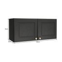 Ver imagem 3 de Armário Aéreo Geladeira Firenze 80cm 2 Portas Chumbo - Indékes