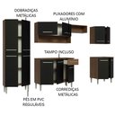 Ver imagem 5 de Armário de Cozinha Completa 293cm Rustic/Preto Emilly Madesa 01XA