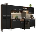 Ver imagem 3 de Armário de Cozinha Completa 293cm Rustic/Preto Emilly Madesa 01XA