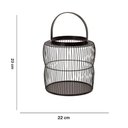 Ver imagem 2 de Lanterna Decorativa Em Metal Preto 23X22 Cm - D’Rossi