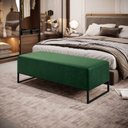 Ver imagem 2 de Puff Decorativo Sala de Estar Bali W01 Base Ferro 120x50 cm Facto Verde Musgo - Lyam Decor