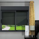 Ver imagem 3 de Janela Alum.Elite 2F.Móv.c/Pers.Integ.Mot.Cont.Rem 140x120 V.Lis.Preto Brimak