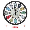 Ver imagem 5 de Relógio de Parede Preto Vazado Decoração Vintage Retrô 35cm