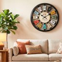 Ver imagem 3 de Relógio de Parede Preto Vazado Decoração Vintage Retrô 35cm