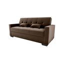 Ver imagem 2 de Sofá Cama Lavinia Veludo Marrom E426 - Matrix