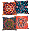 Ver imagem 1 de Kit com 4 Capas para Almofadas Decorativas Mandala Multicollor