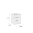 Ver imagem 3 de Mesa de Cabeceira 3 Gavetas Berlim Tcil Móveis