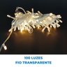 Pisca-pisca Led 100 Luzes Fio Transp 9 Metros 127v Branco Quente - 3
