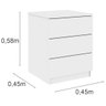 Mesa de Cabeceira 3 Gavetas 45cm Berlim Espresso Móveis - 3